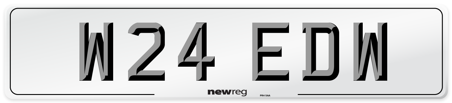 W24 EDW Number Plate from New Reg